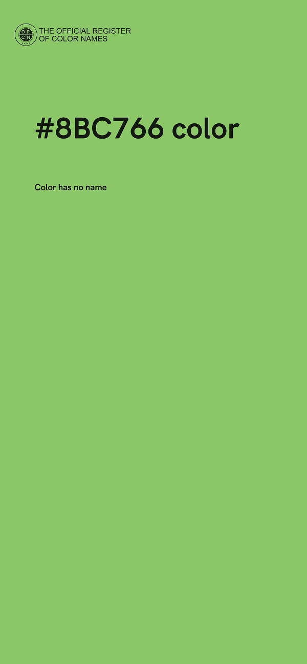 #8BC766 color image