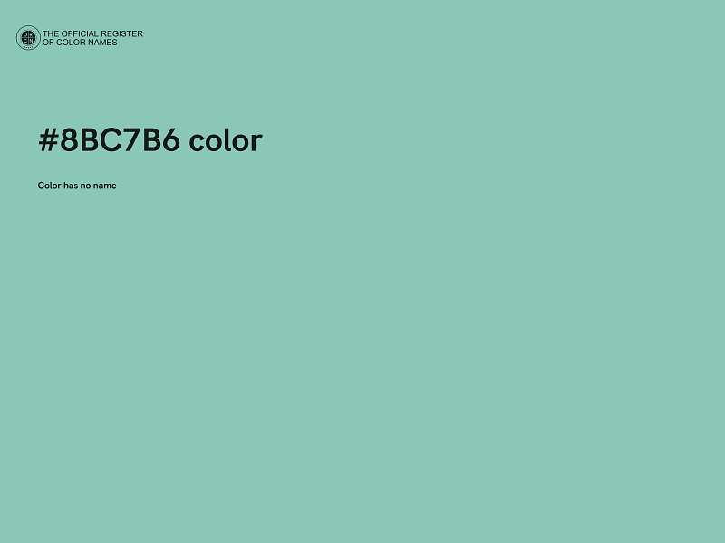 #8BC7B6 color image