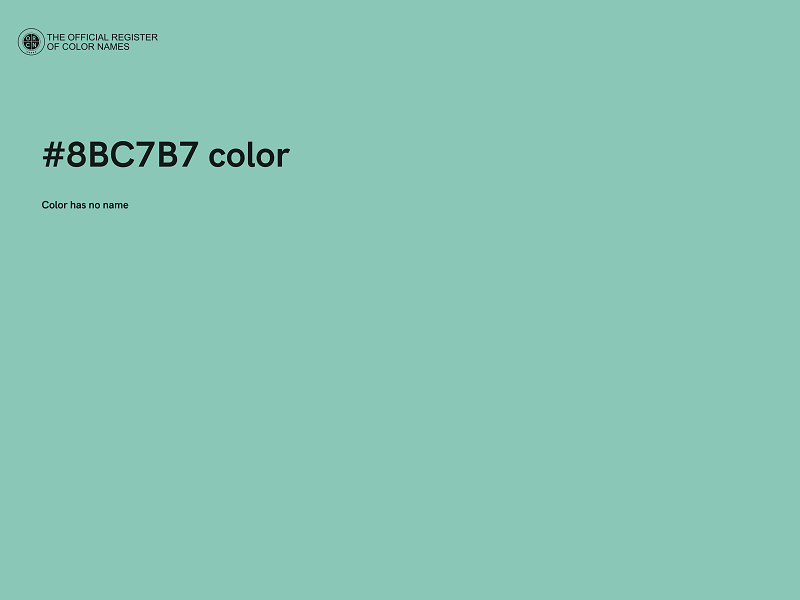 #8BC7B7 color image