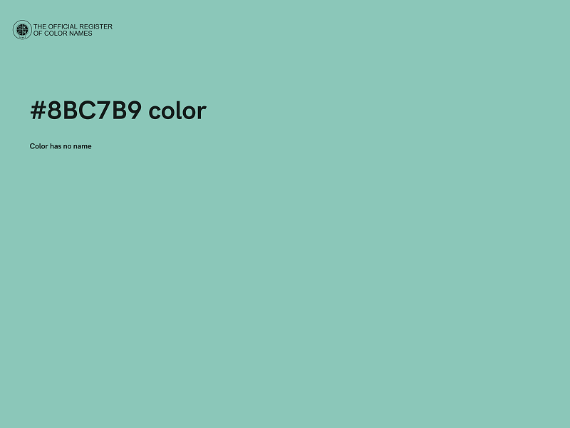 #8BC7B9 color image