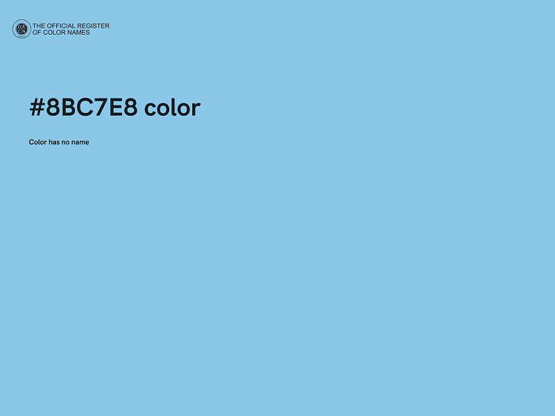 #8BC7E8 color image