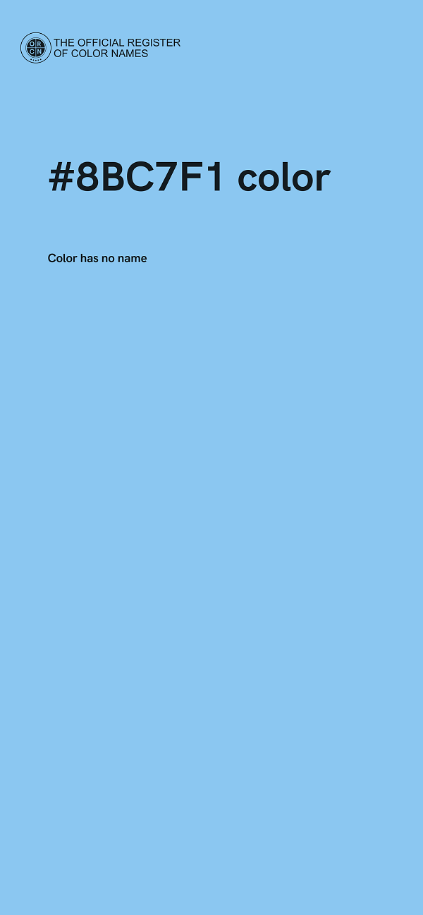 #8BC7F1 color image