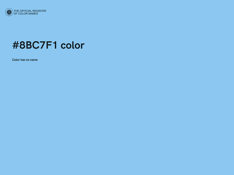#8BC7F1 color image