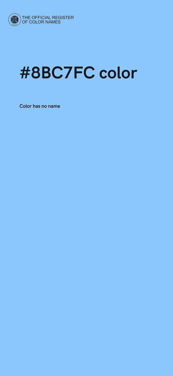 #8BC7FC color image