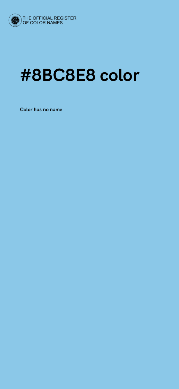 #8BC8E8 color image