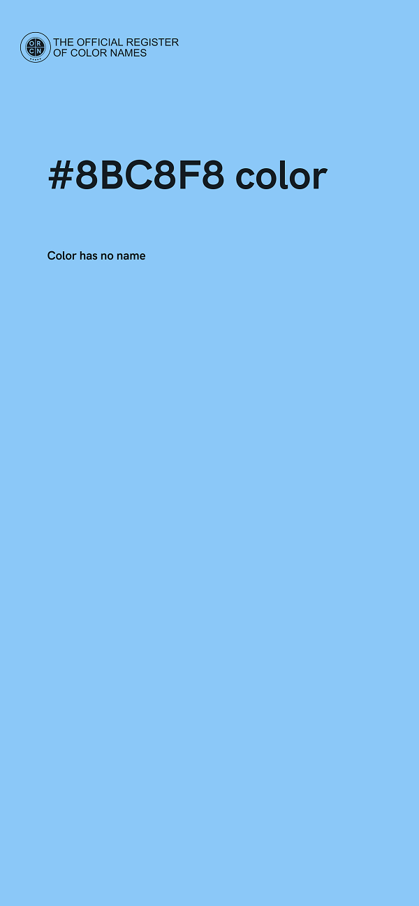 #8BC8F8 color image