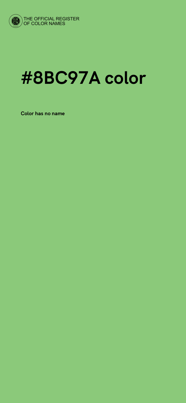 #8BC97A color image