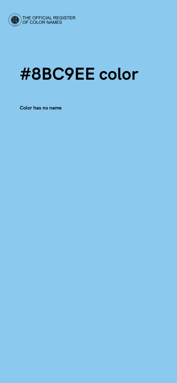 #8BC9EE color image