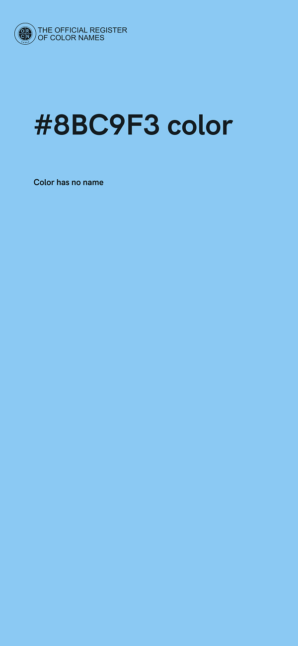 #8BC9F3 color image