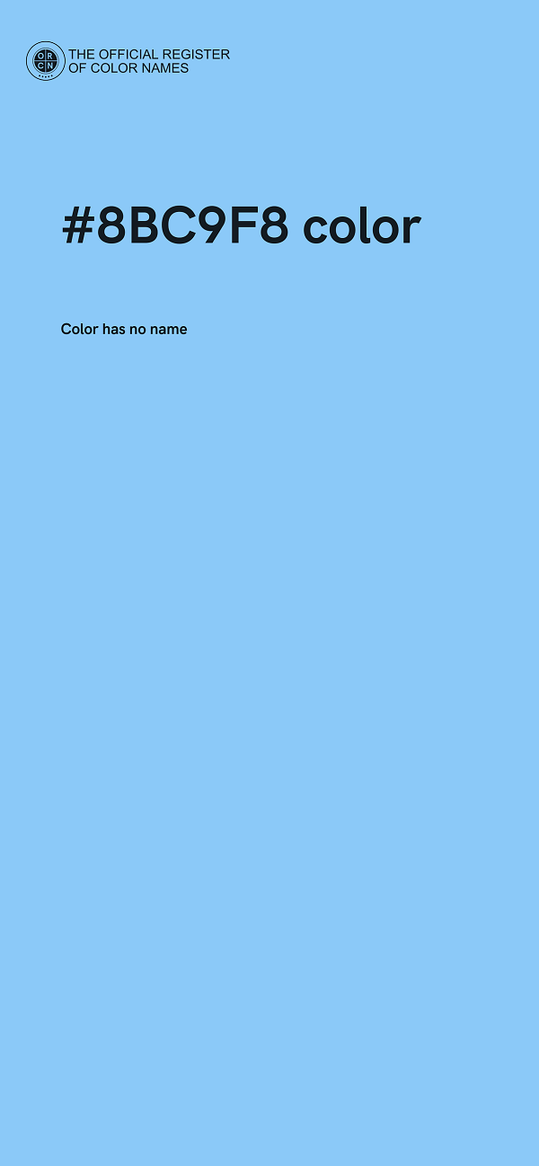 #8BC9F8 color image