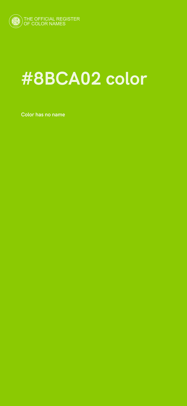 #8BCA02 color image