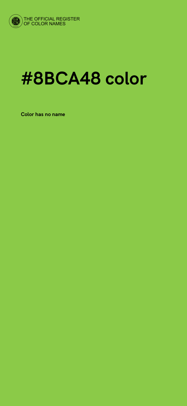 #8BCA48 color image
