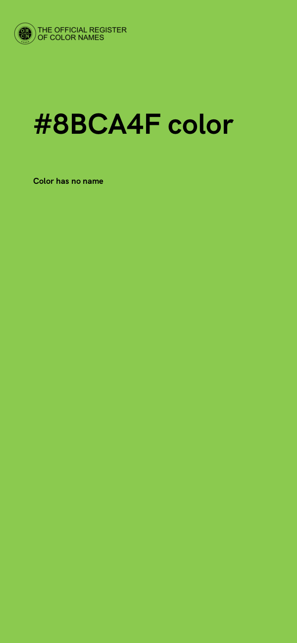 #8BCA4F color image