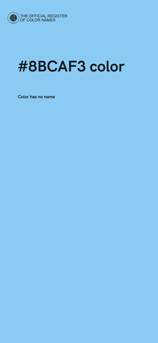 #8BCAF3 color image