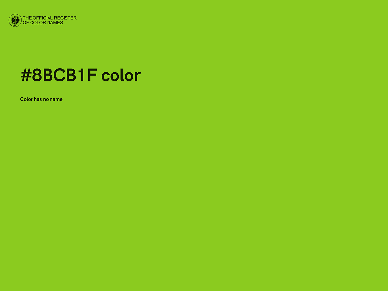 #8BCB1F color image