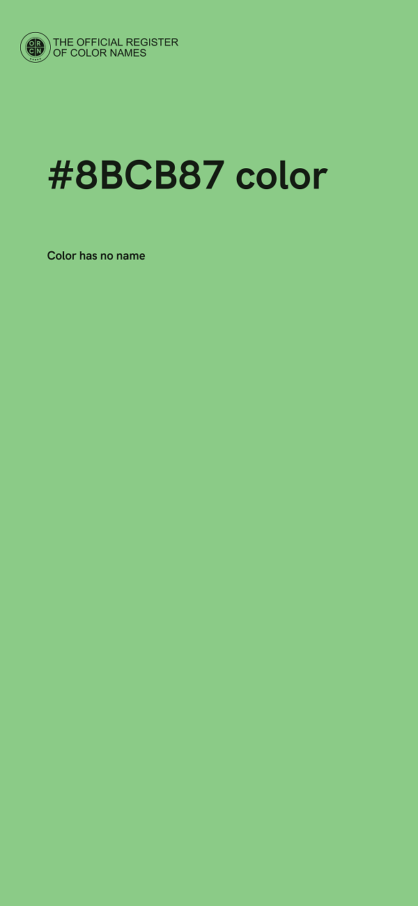 #8BCB87 color image