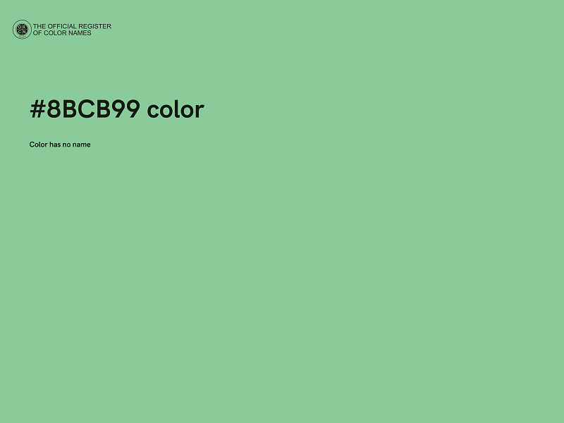 #8BCB99 color image