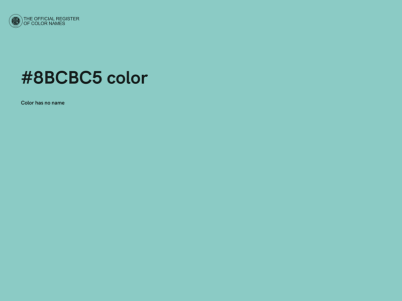 #8BCBC5 color image