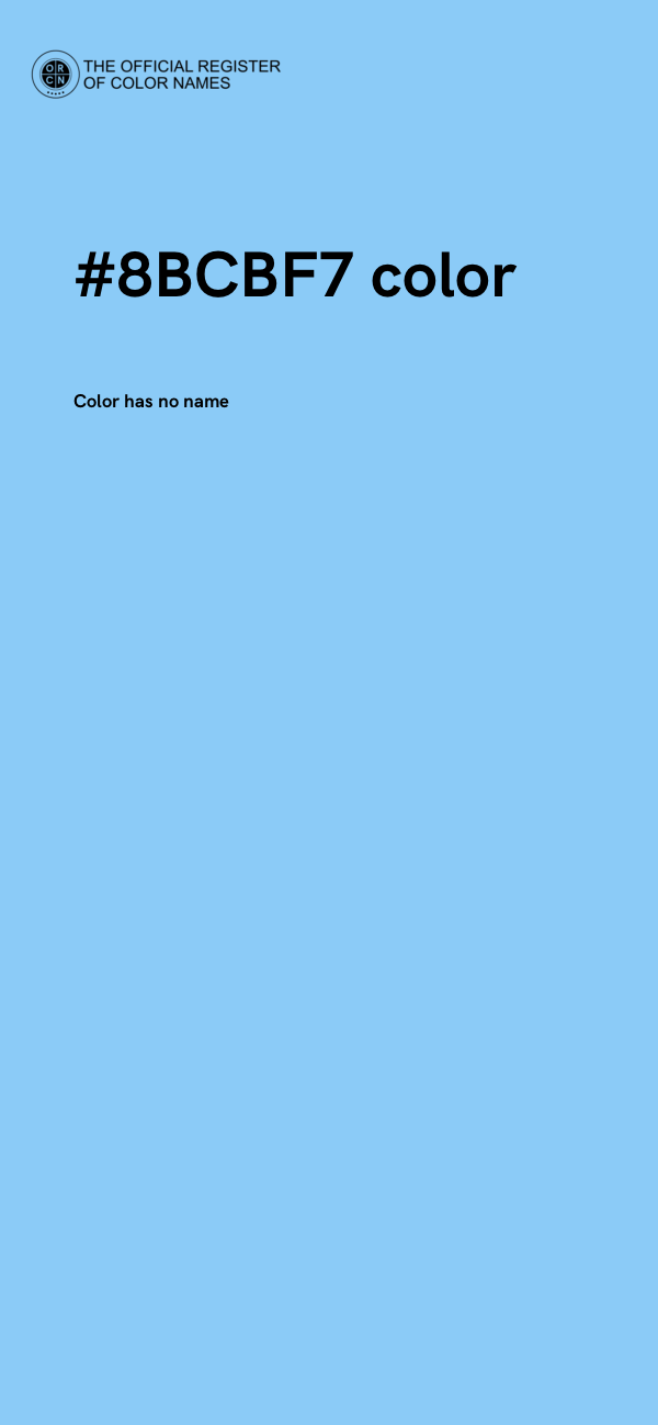 #8BCBF7 color image