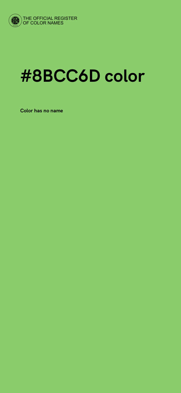 #8BCC6D color image