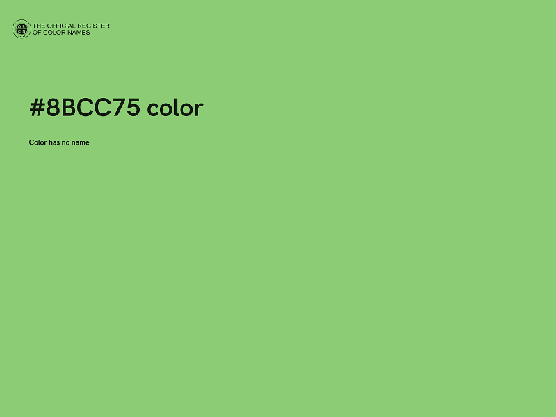 #8BCC75 color image