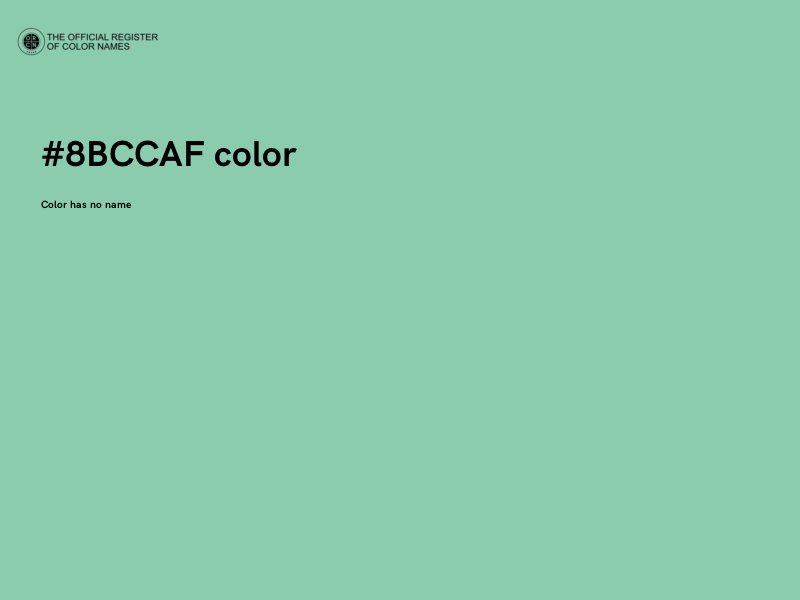 #8BCCAF color image