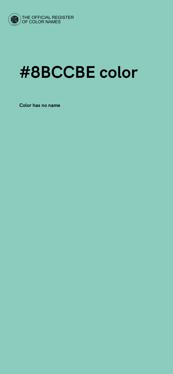 #8BCCBE color image