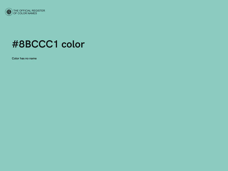#8BCCC1 color image