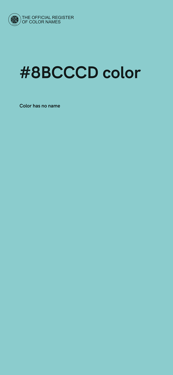 #8BCCCD color image