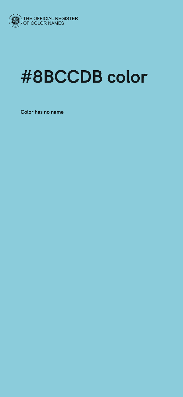 #8BCCDB color image