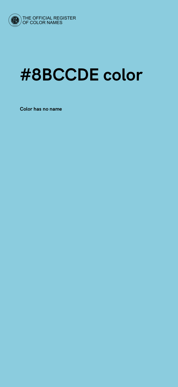 #8BCCDE color image