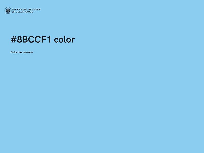 #8BCCF1 color image