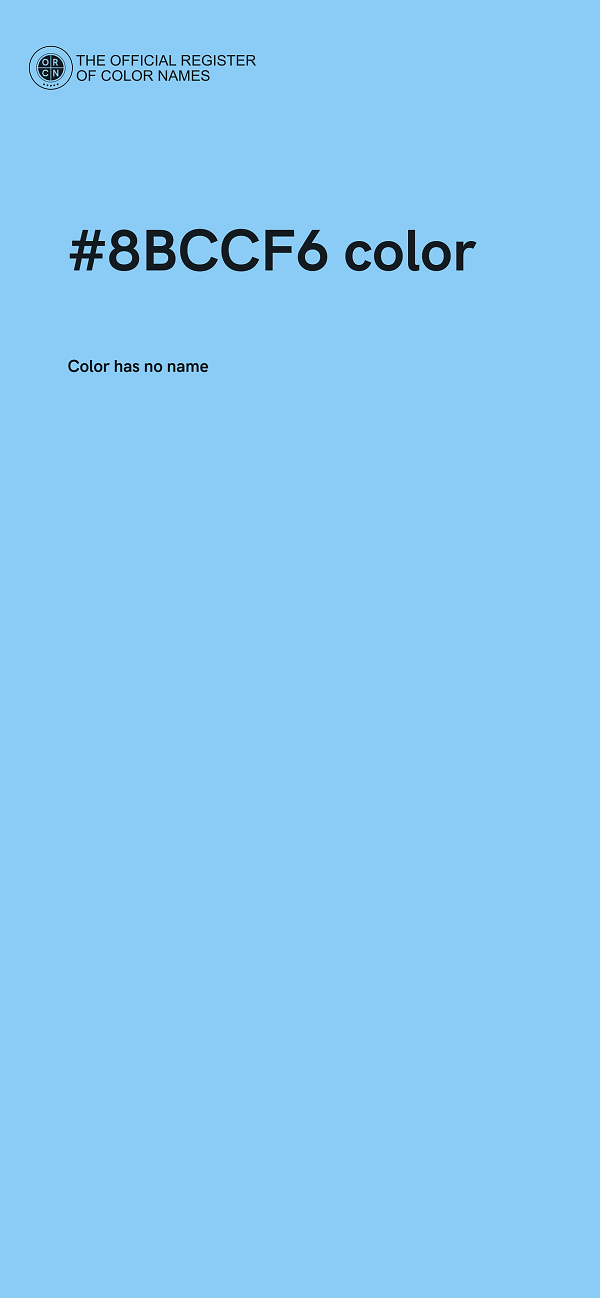 #8BCCF6 color image