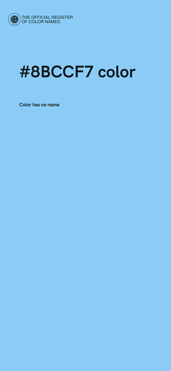 #8BCCF7 color image