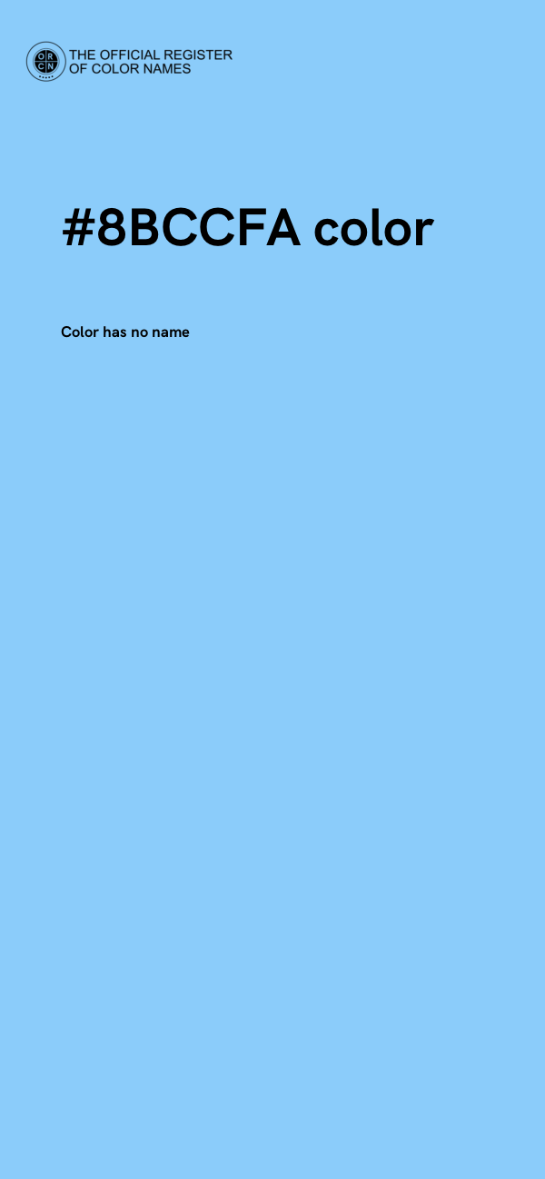 #8BCCFA color image