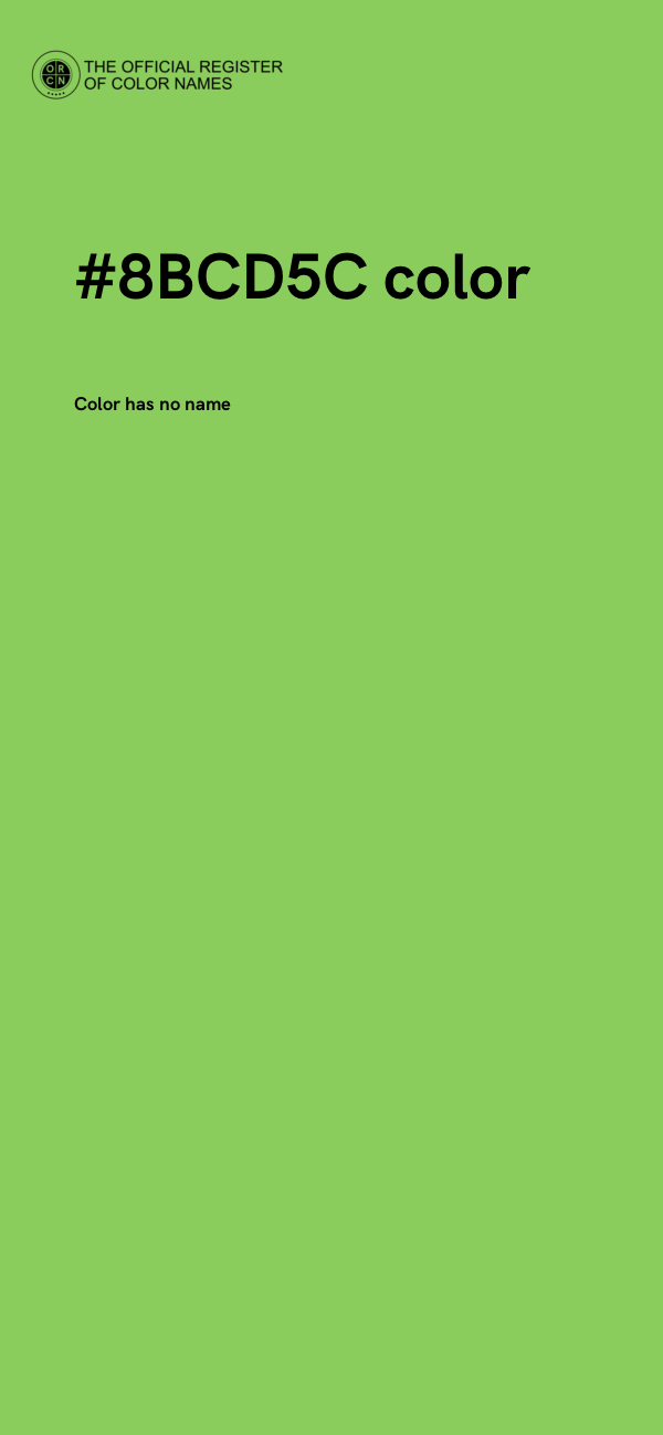 #8BCD5C color image