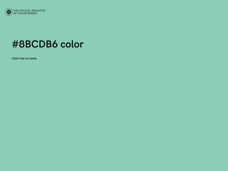 #8BCDB6 color image