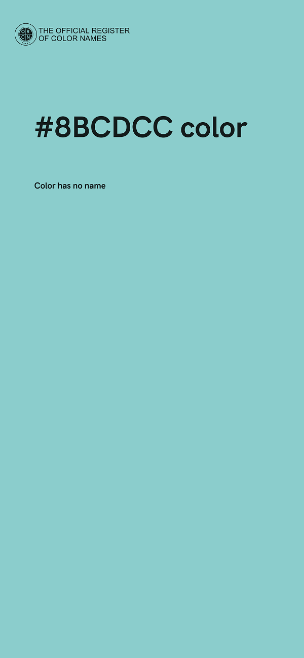 #8BCDCC color image