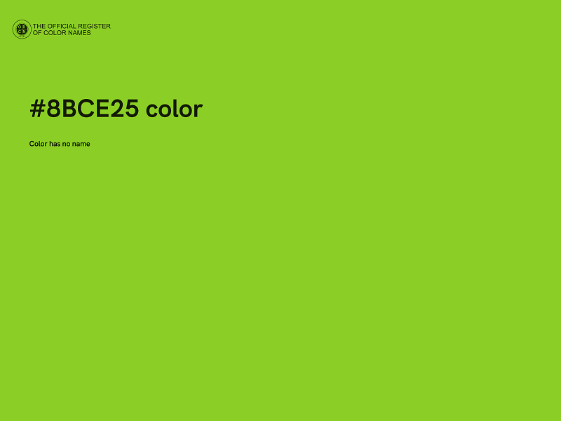 #8BCE25 color image