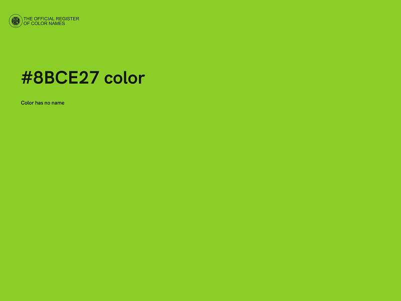 #8BCE27 color image