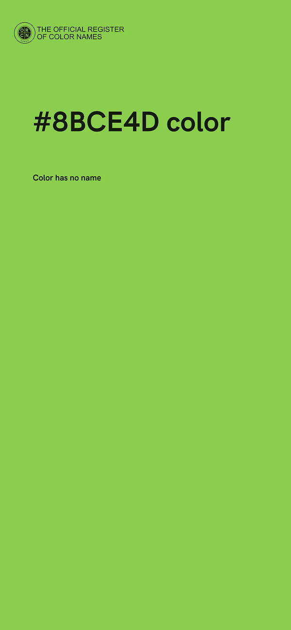 #8BCE4D color image