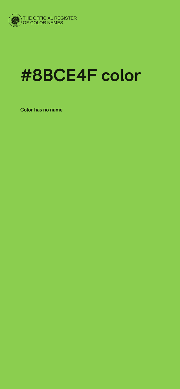 #8BCE4F color image