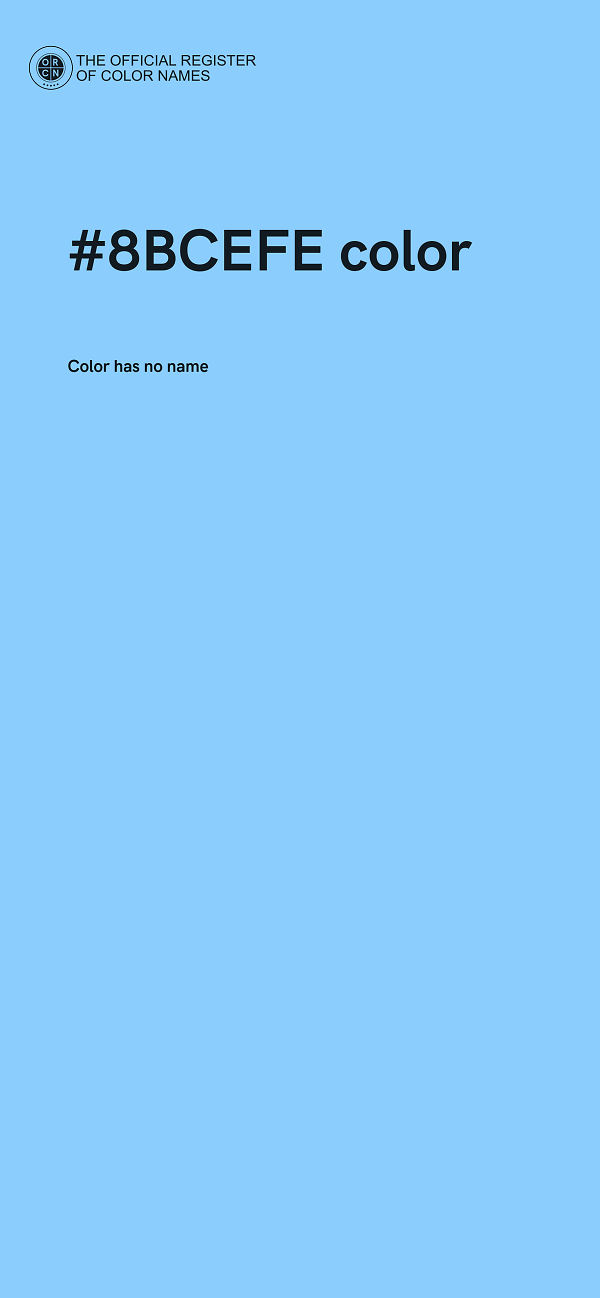 #8BCEFE color image