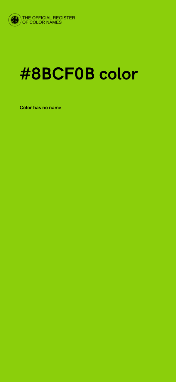 #8BCF0B color image