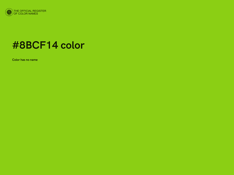 #8BCF14 color image