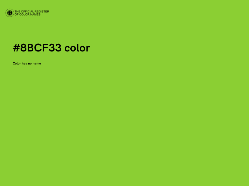 #8BCF33 color image