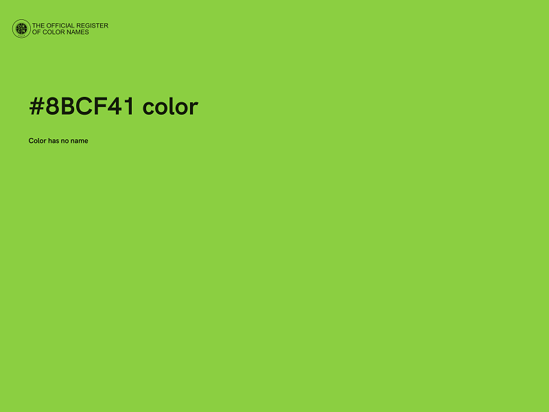 #8BCF41 color image