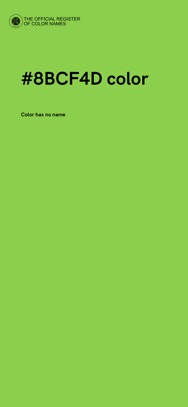 #8BCF4D color image