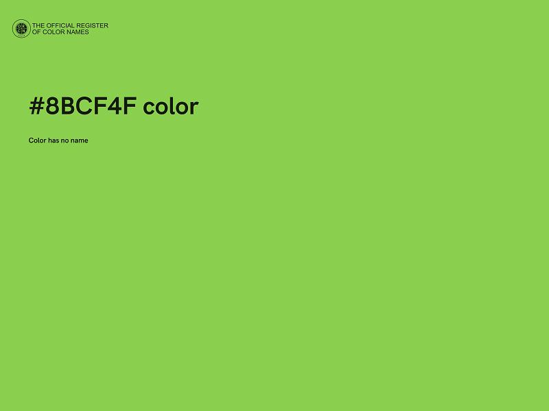 #8BCF4F color image