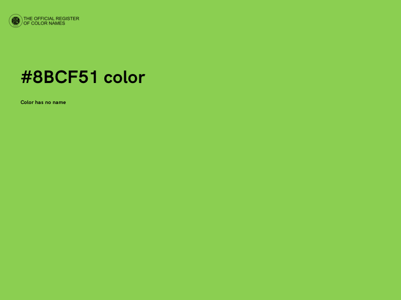 #8BCF51 color image